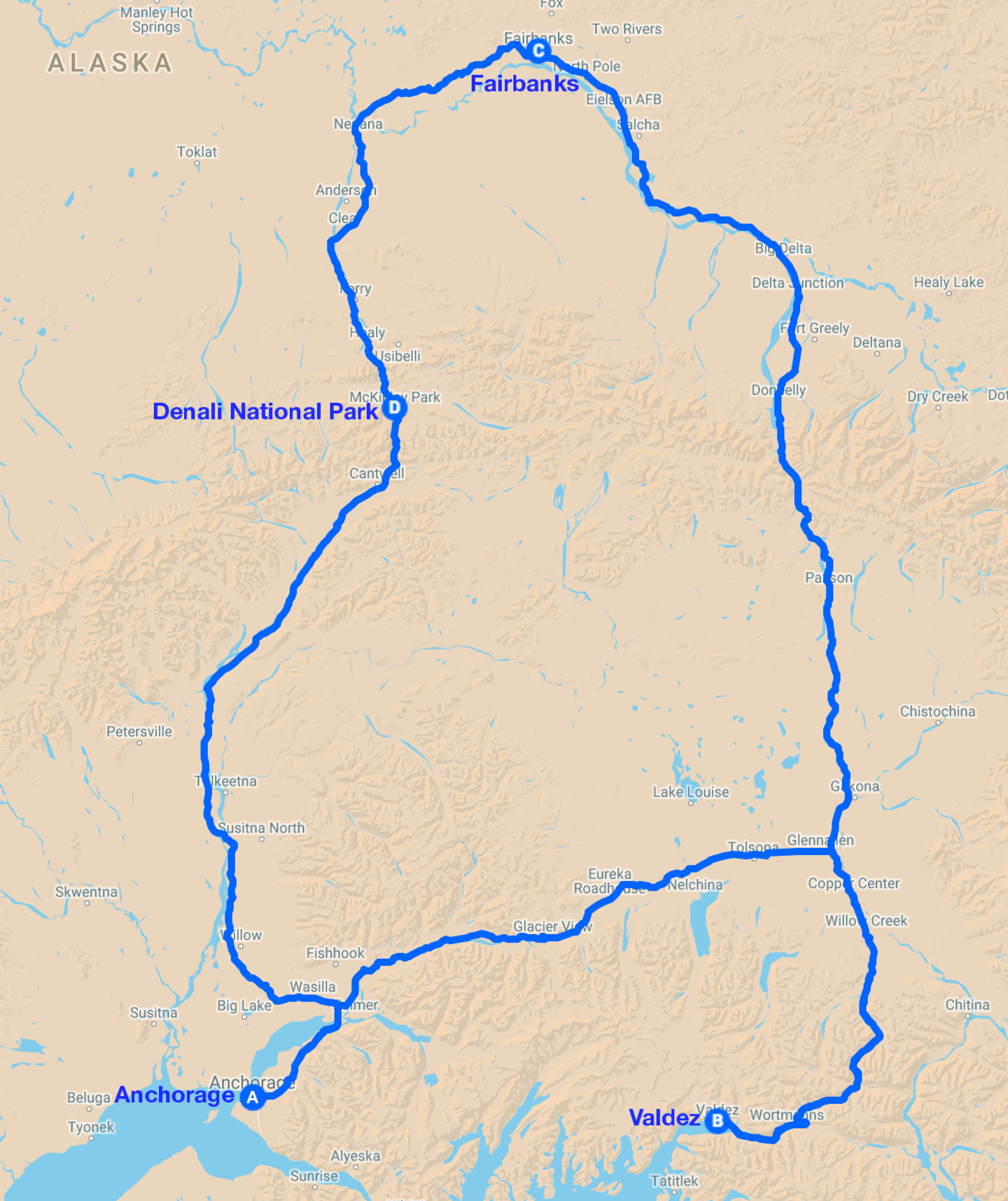 alaska classica map