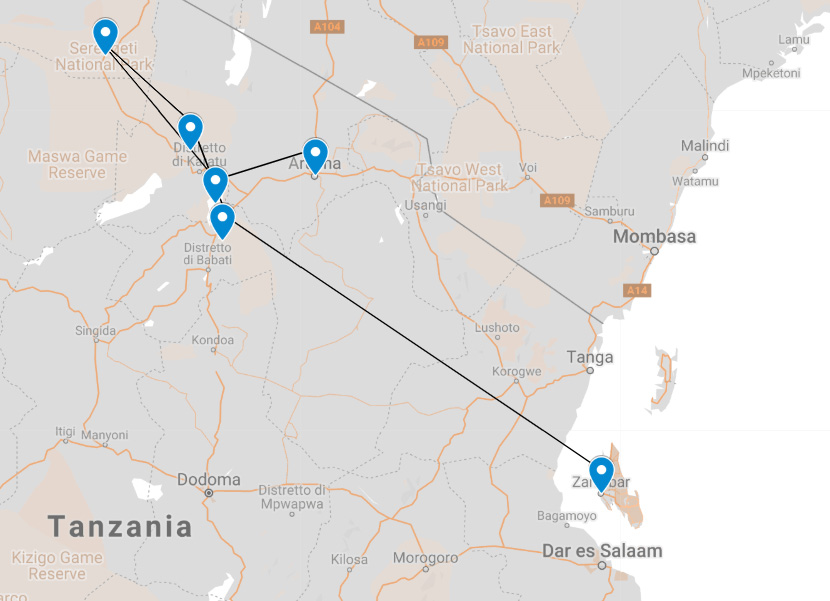 tanzania ITINERARIO COMPLETO